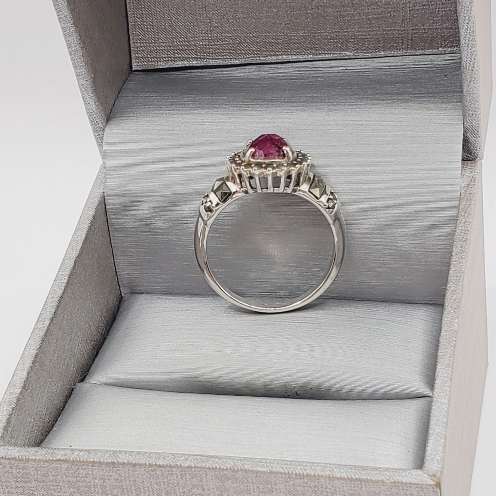Silver Ruby Ring - Picture 2 of 8